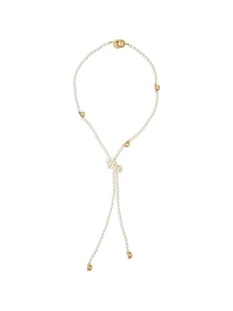 central-knot glass-pearl necklace by FERRAGAMO