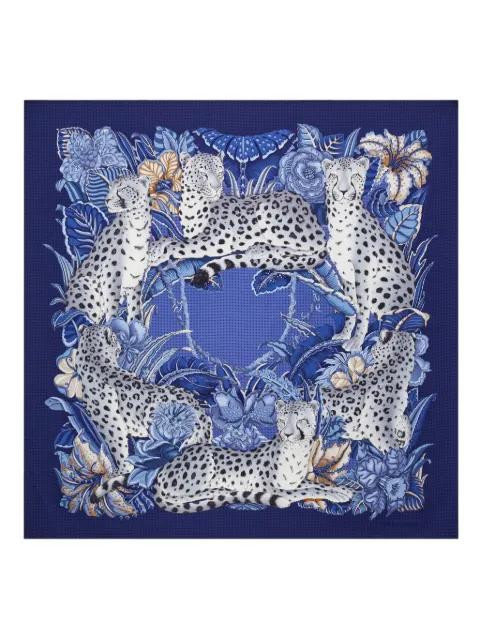 cheetah-print silk scarf by FERRAGAMO