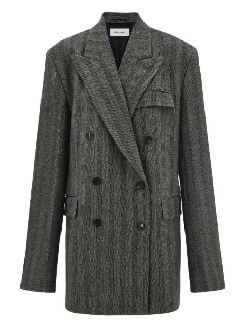 chevron-pattern double-breasted coat by FERRAGAMO