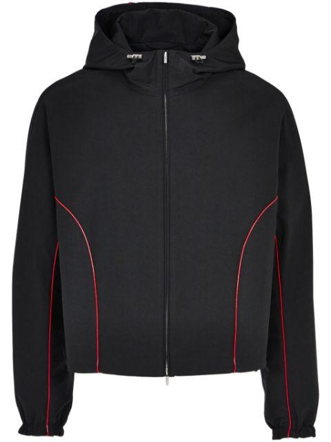 contrast-piping drawstring lightweight jacket by FERRAGAMO