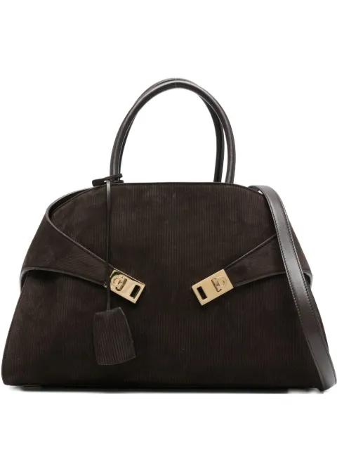 corduroy clasp tote bag by FERRAGAMO