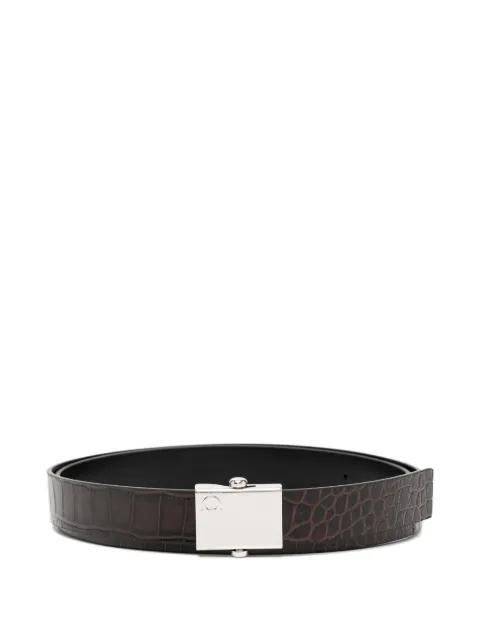 crocodile-print leather belt by FERRAGAMO