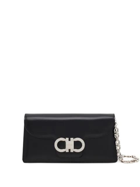 crystal-embellished Gancini clutch bag by FERRAGAMO