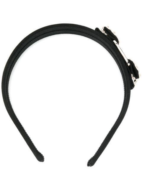 crystal-embellished Vara bow headband by FERRAGAMO
