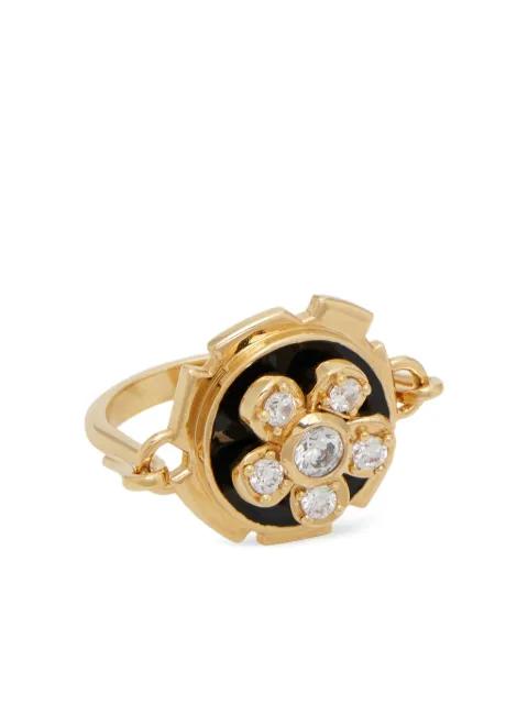 crystal flower ring by FERRAGAMO