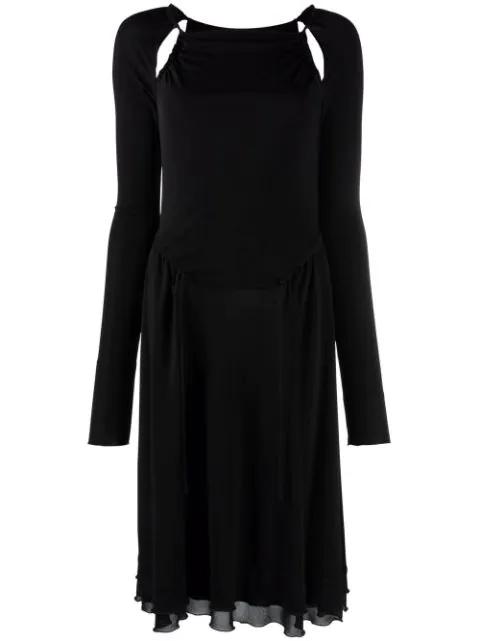 cut-out detailed midi dress by FERRAGAMO