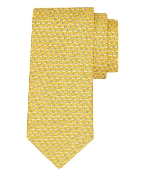 dachshund print silk tie by FERRAGAMO