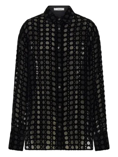 devoré-effect velvet shirt by FERRAGAMO