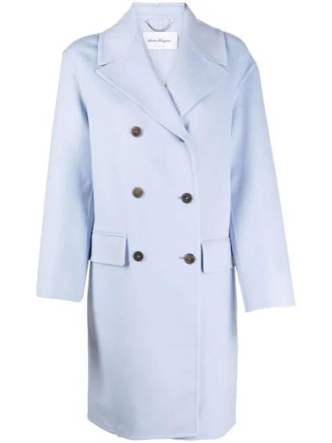 double-breasted button coat by FERRAGAMO