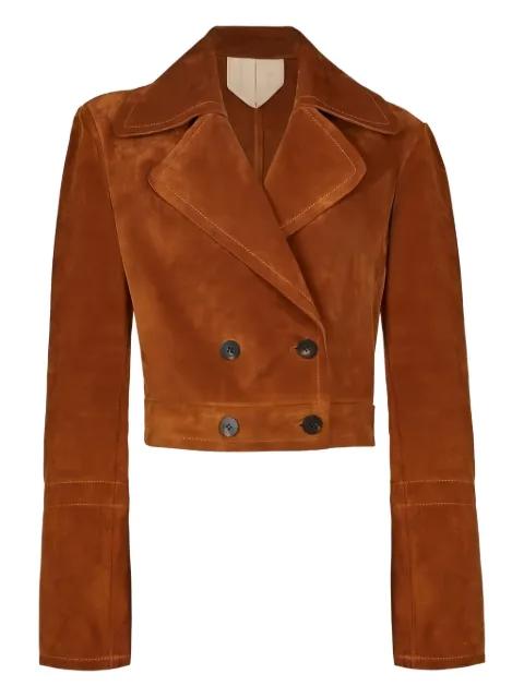 double-breasted cropped jacket by FERRAGAMO