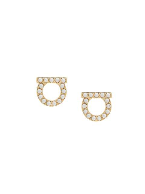 embellished Gancio earrings by FERRAGAMO