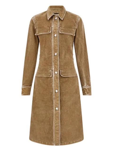 flocked shirt mini dress by FERRAGAMO