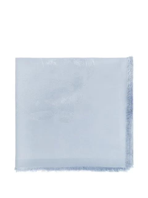 floral-jacquard frayed-edge scarf by FERRAGAMO
