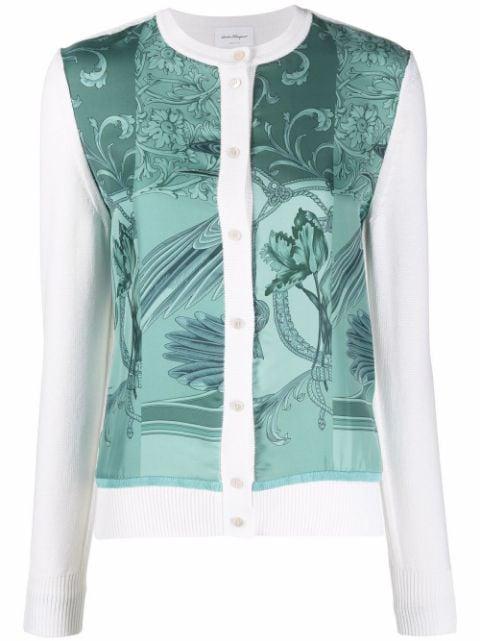 floral-print buttoned cardigan by FERRAGAMO