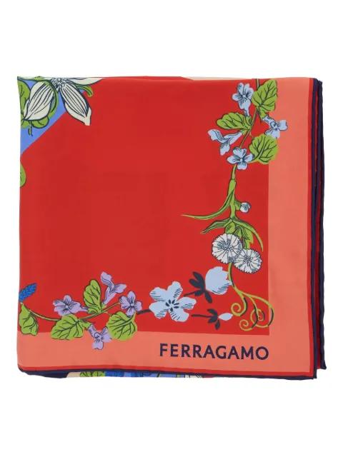 floral-print logo scarf by FERRAGAMO