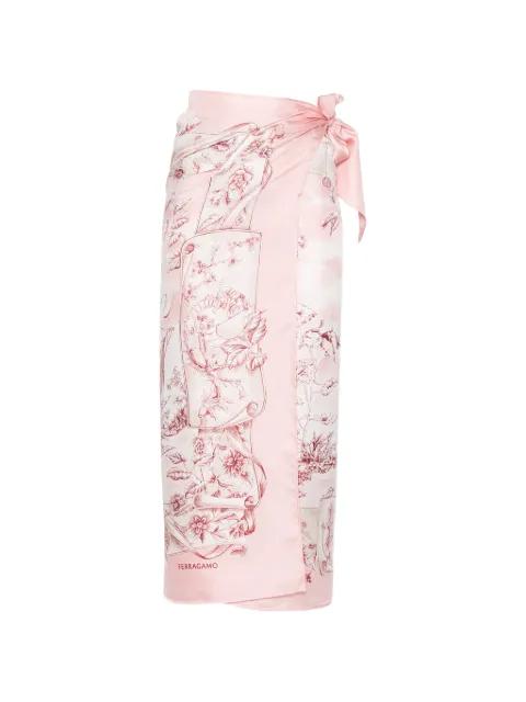 floral-print pareo by FERRAGAMO