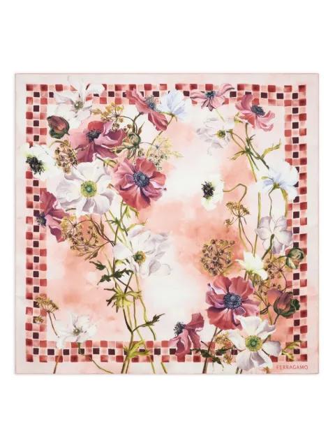 floral-print silk scarf by FERRAGAMO