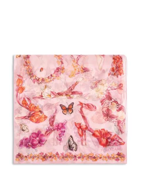 floral-print silk scarf by FERRAGAMO