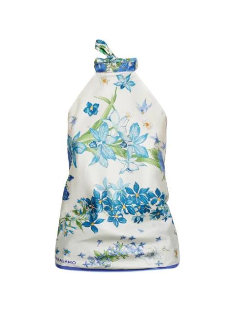 floral-print silk top by FERRAGAMO