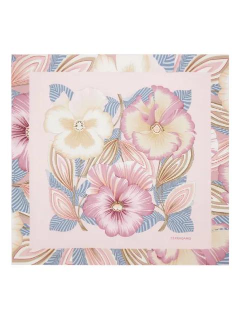 floral silk scarf by FERRAGAMO