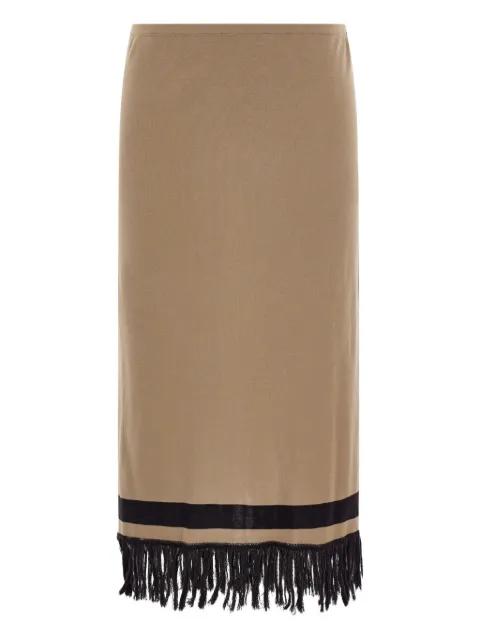fringed colour-block mini skirt by FERRAGAMO