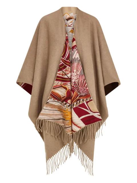 fringed reversible cape by FERRAGAMO