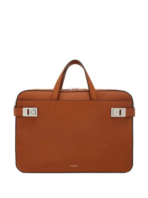 gancini buckles briefcase by FERRAGAMO