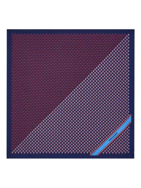 gancini pegasus print pocket square scarf by FERRAGAMO