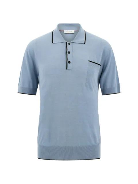 gancio-tab knitted polo shirt by FERRAGAMO