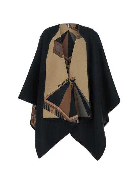 geometric-print cape by FERRAGAMO