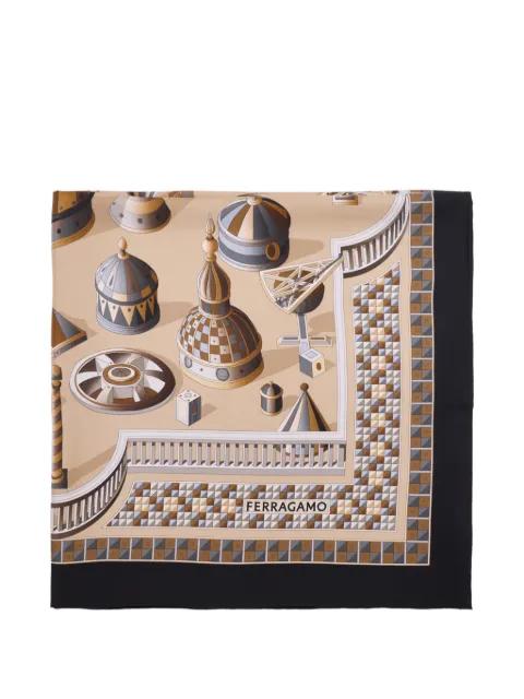 geometric-print scarf by FERRAGAMO