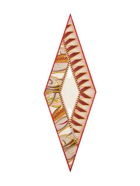 graphic-print triangle scarf by FERRAGAMO