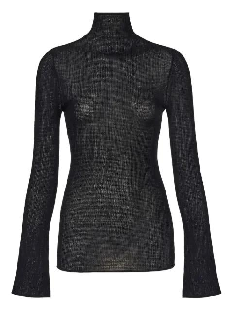 high-neck flared-cuff sweater by FERRAGAMO