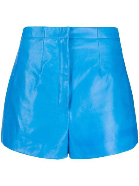 high-waisted polished-finish shorts by FERRAGAMO