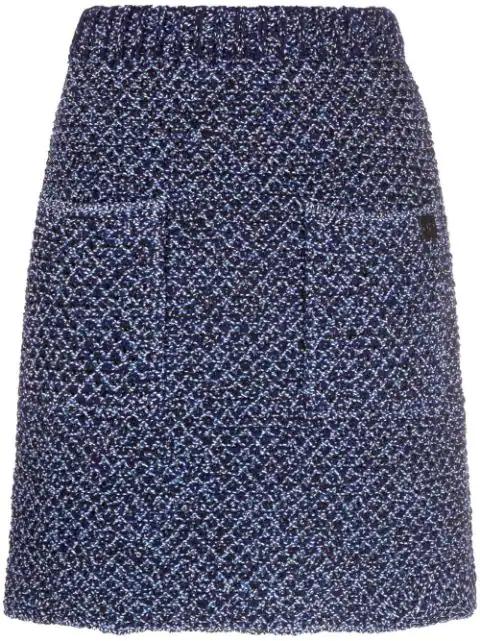 high-waisted tweed miniskirt by FERRAGAMO