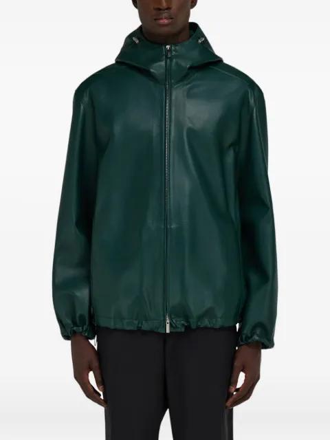 hoodied leather jacket by FERRAGAMO