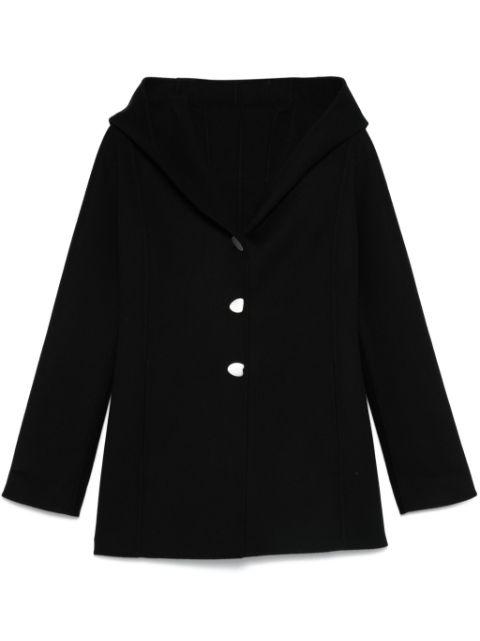 hoodied wool peacoat by FERRAGAMO