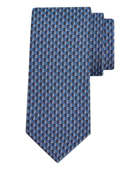 jacquard gancini tie by FERRAGAMO
