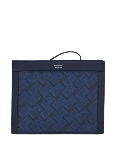 jacquard-monogram clutch bag by FERRAGAMO