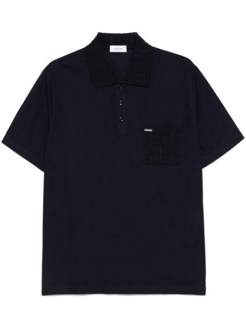jacquard-pocket V-neck polo shirt by FERRAGAMO