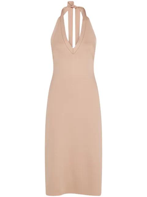 knitted halterneck midi dress by FERRAGAMO