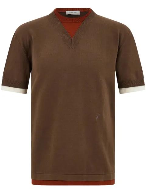 layered knitted T-shirt by FERRAGAMO