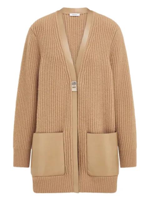 leather-trim buckle cardigan by FERRAGAMO