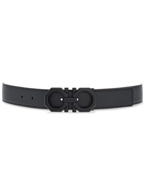 logo-buckle leather belt by FERRAGAMO