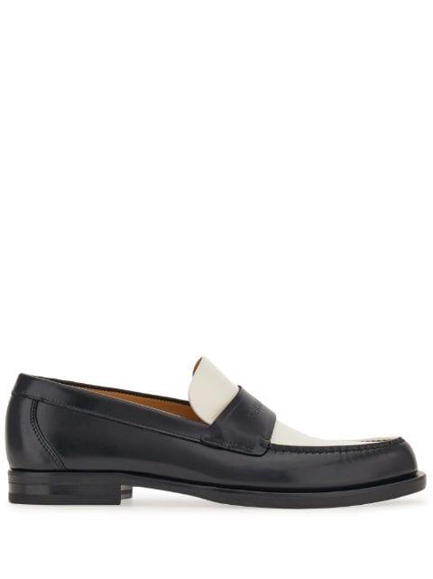 logo-debossed two-tone loafers by FERRAGAMO