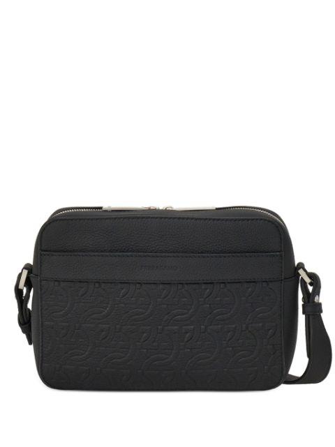 logo-embossed leather shoulder bag by FERRAGAMO