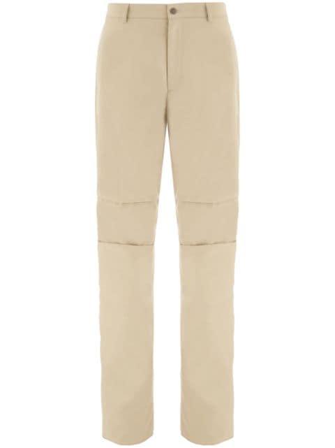 logo-patch cotton cropped trousers by FERRAGAMO
