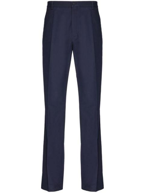 logo-plaque cotton straight-leg trousers by FERRAGAMO
