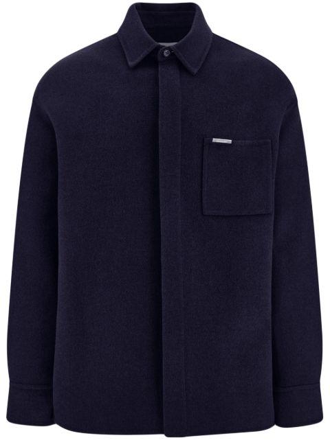 logo-plaque shirt jacket by FERRAGAMO