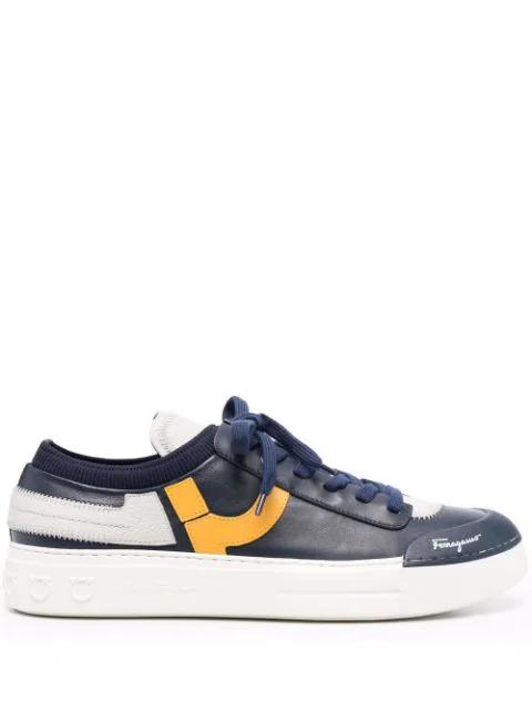 logo-print lace-up sneakers by FERRAGAMO